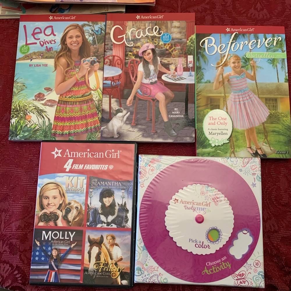 American Girl- 3 Books, DVD & Truly Me Game